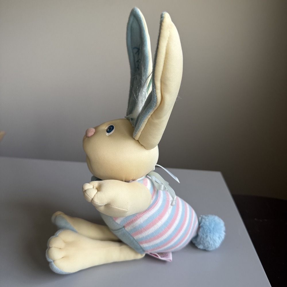 Vtg 1985 Cabbage Patch Kids Bunny Bee Xavier Roberts Blue Plush Pouch 13" - Picture 4 of 16